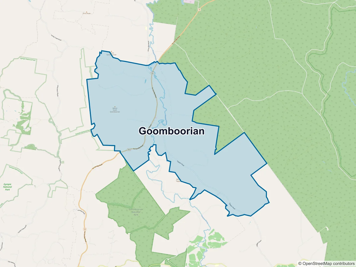 Map of Goomboorian, QLD, Australia