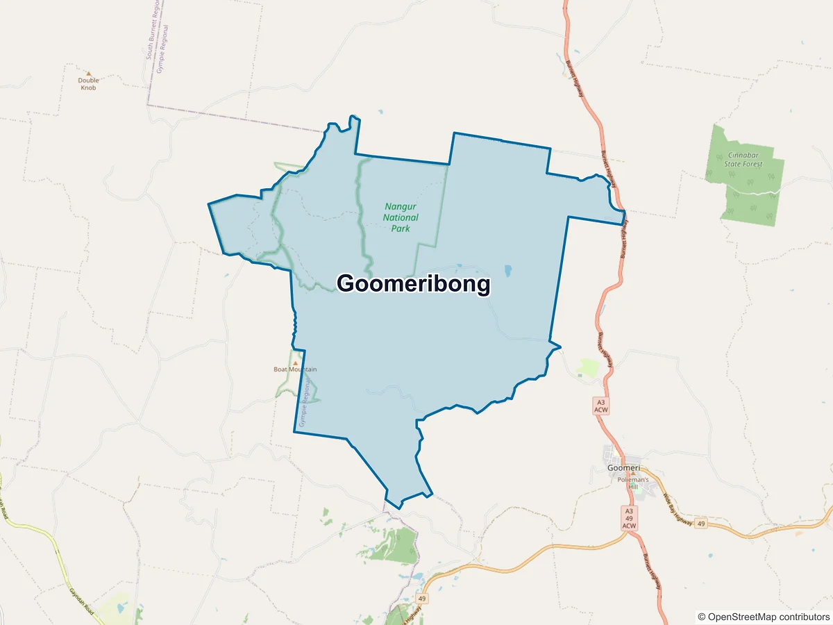 Map of Goomeribong, QLD, Australia