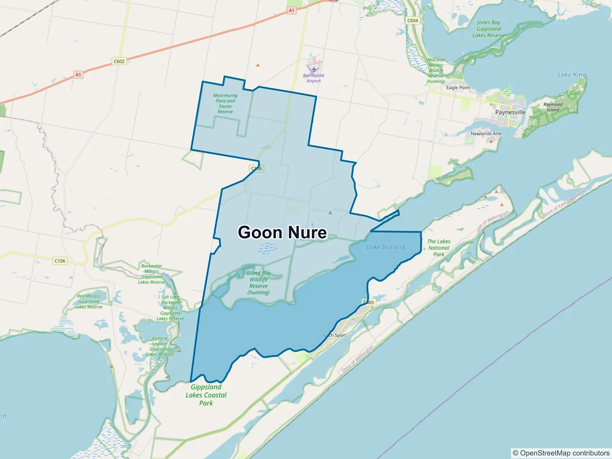 Map of Goon Nure, VIC, Australia