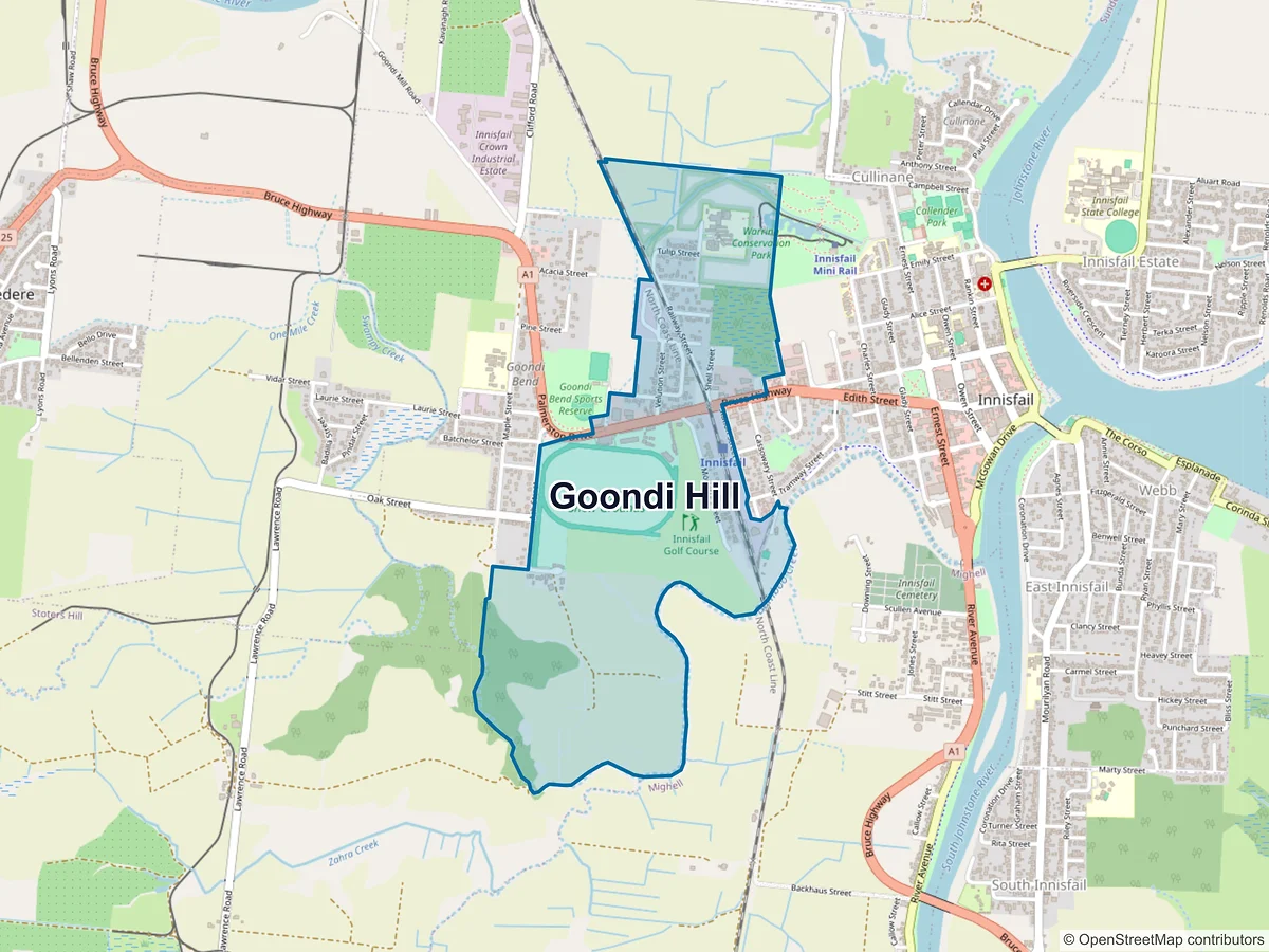 Map of Goondi Hill, QLD, Australia