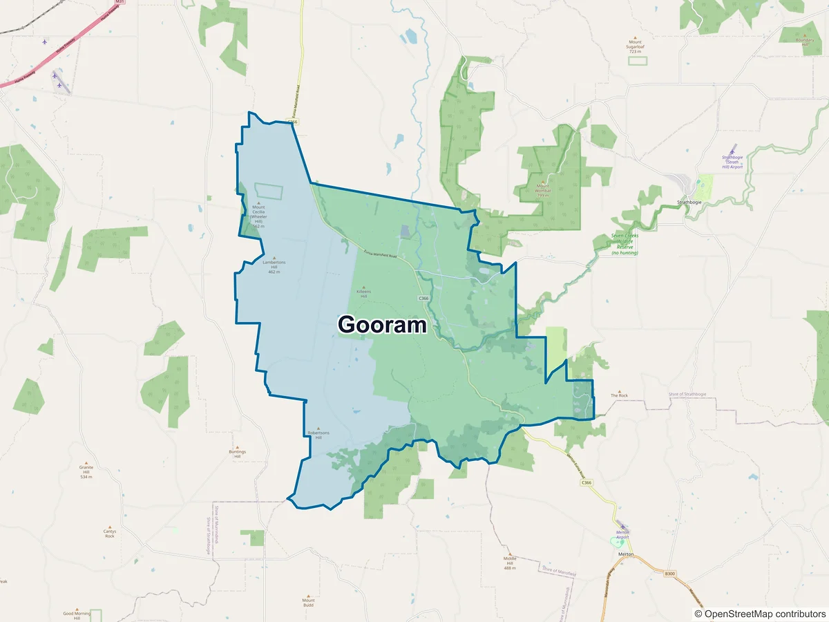 Map of Gooram, VIC, Australia