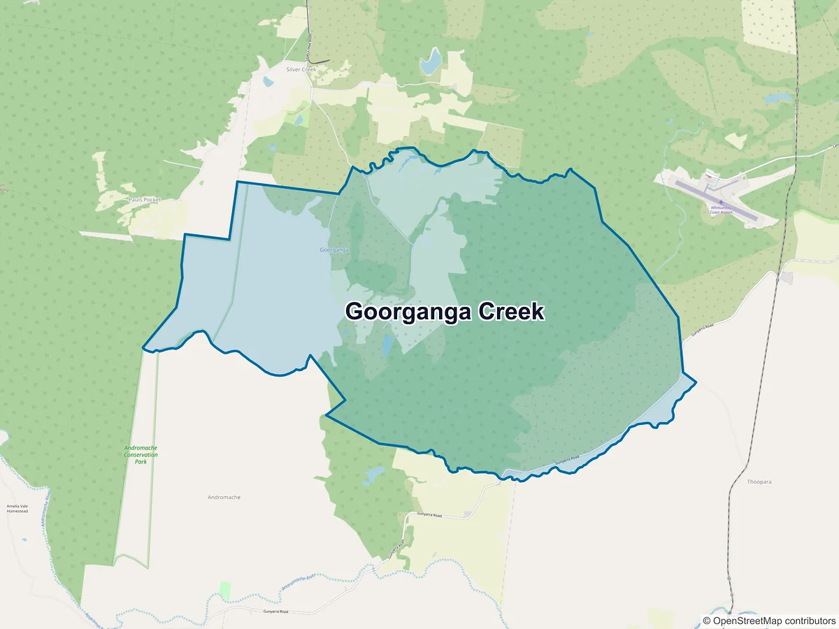 Map of Goorganga Creek, QLD, Australia