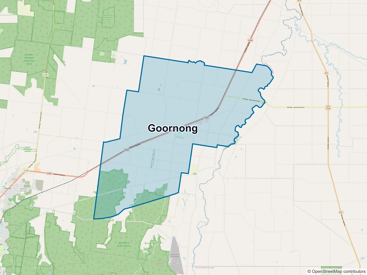 Map of Goornong, VIC, Australia