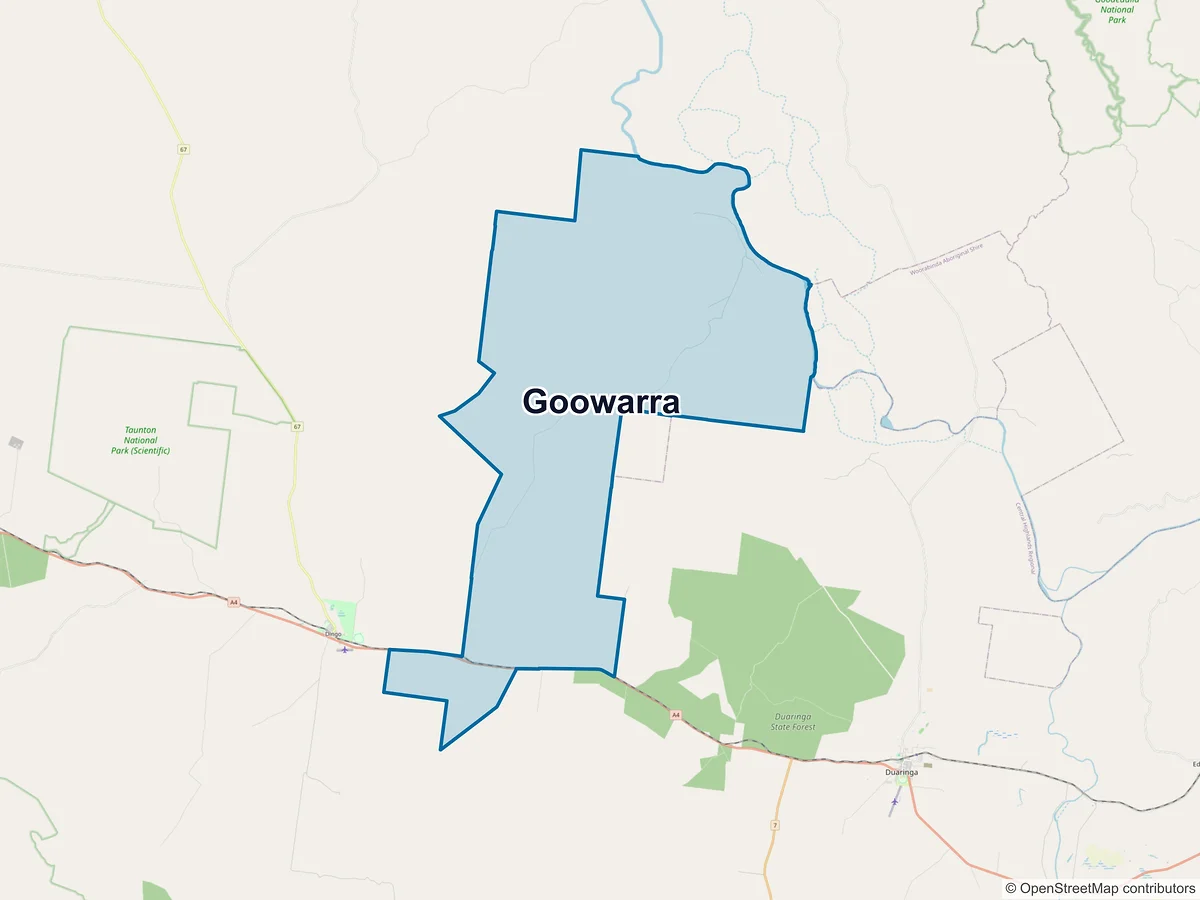 Map of Goowarra, QLD, Australia