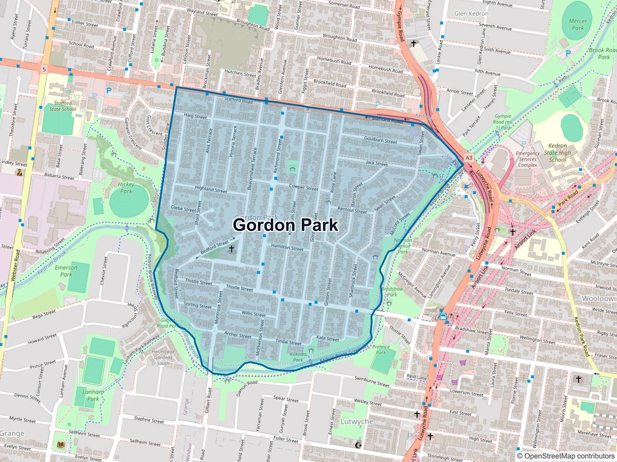 Map of Gordon Park, QLD, Australia