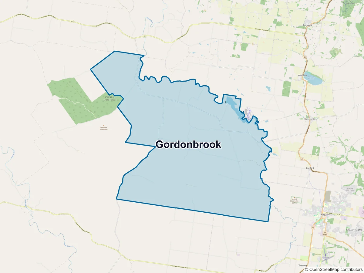 Map of Gordonbrook, QLD, Australia