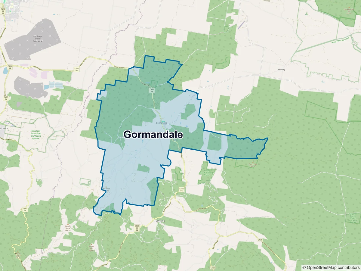 Map of Gormandale, VIC, Australia