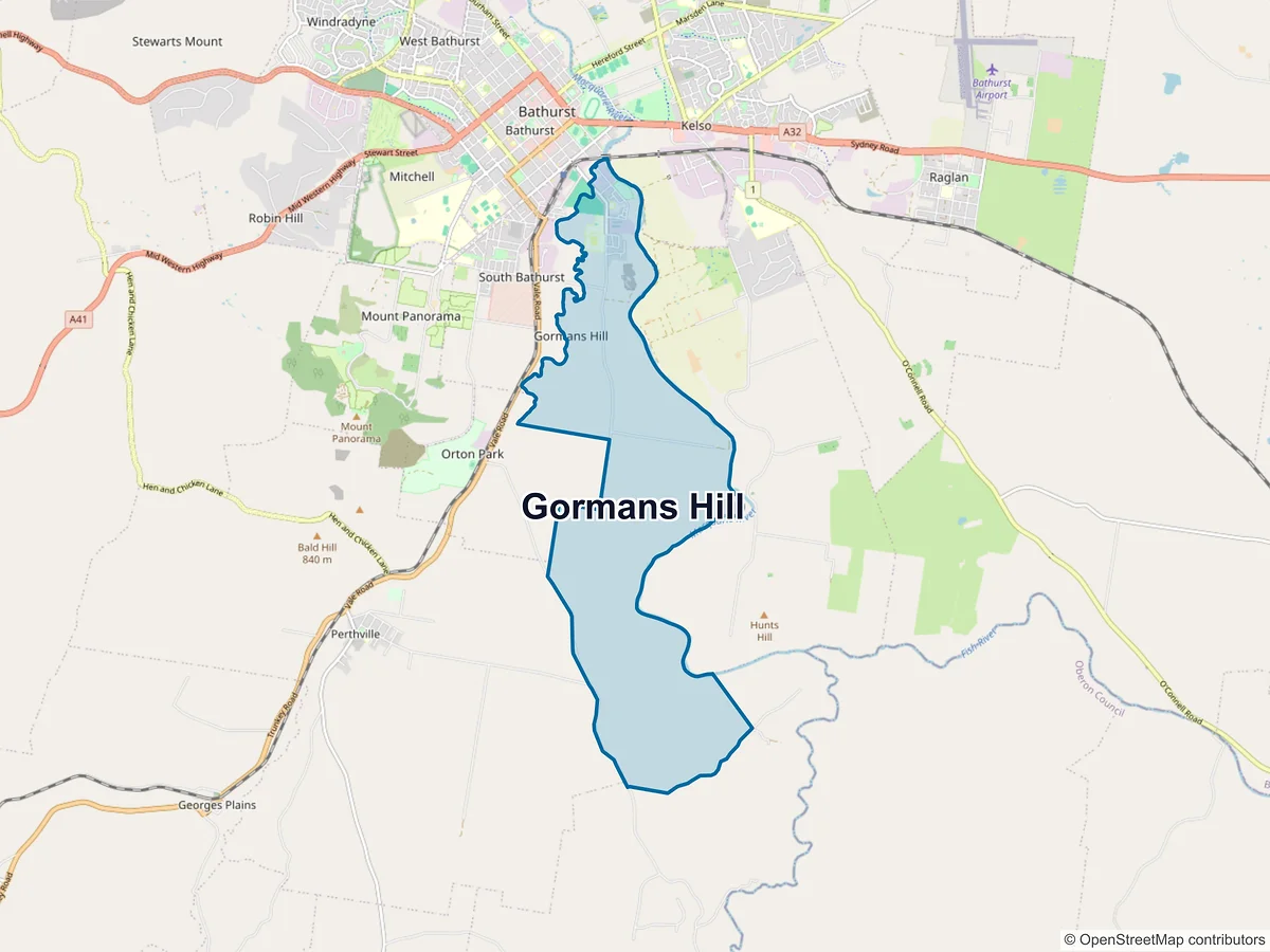 Map of Gormans Hill, NSW, Australia