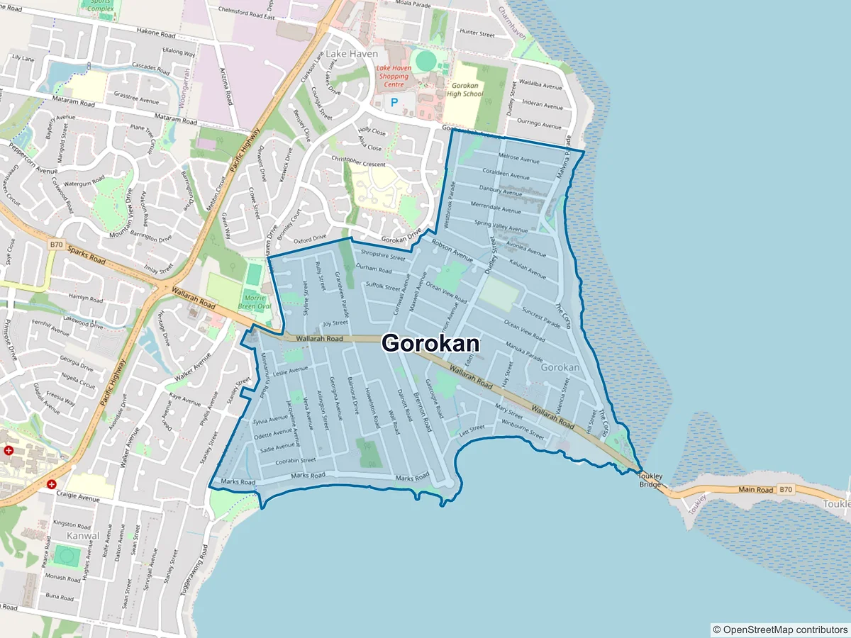 Map of Gorokan, NSW, Australia