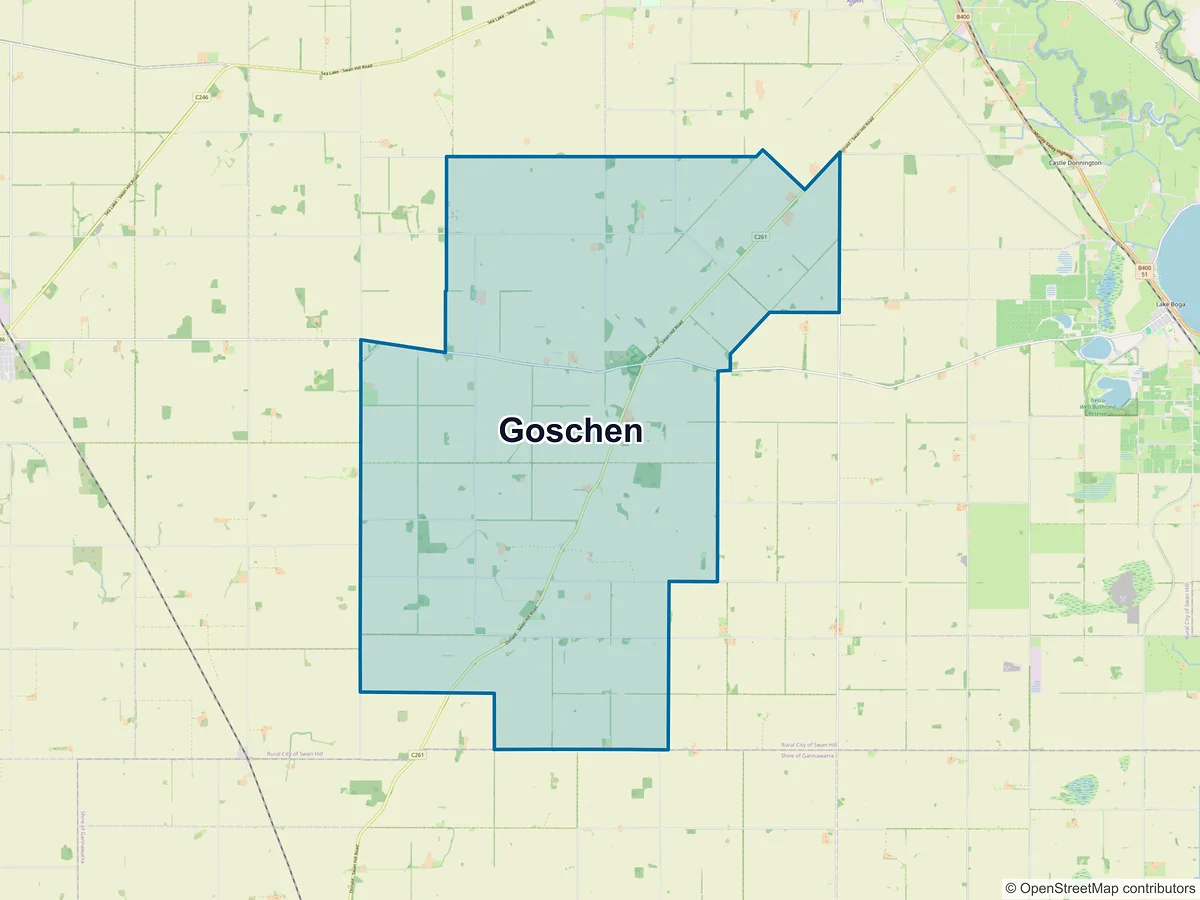 Map of Goschen, VIC, Australia