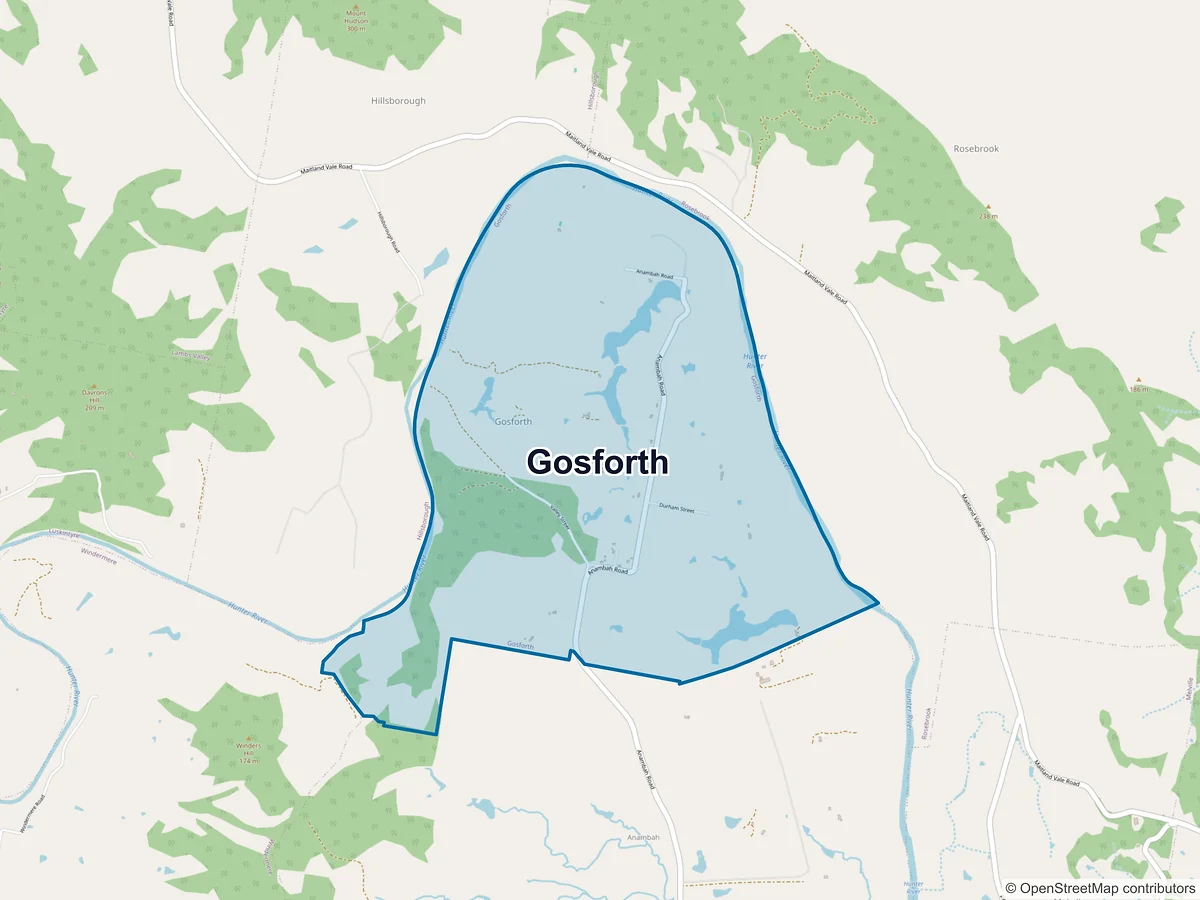 Map of Gosforth, NSW, Australia