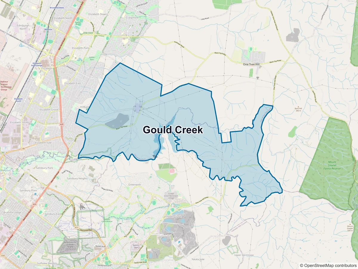 Map of Gould Creek, SA, Australia