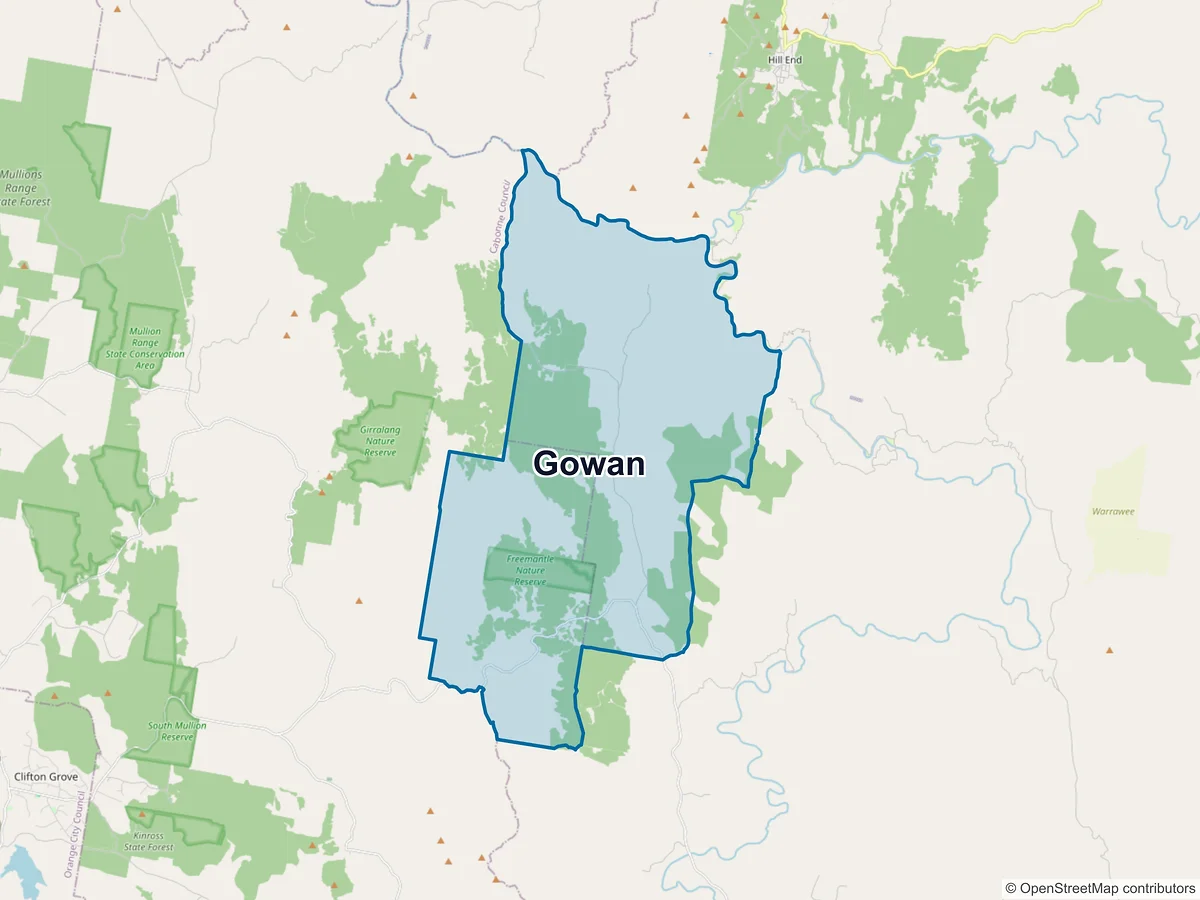 Map of Gowan, NSW, Australia