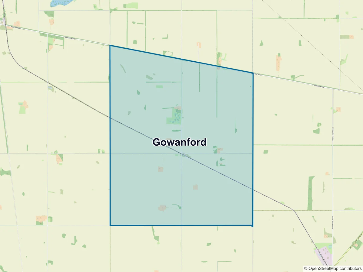 Map of Gowanford, VIC, Australia