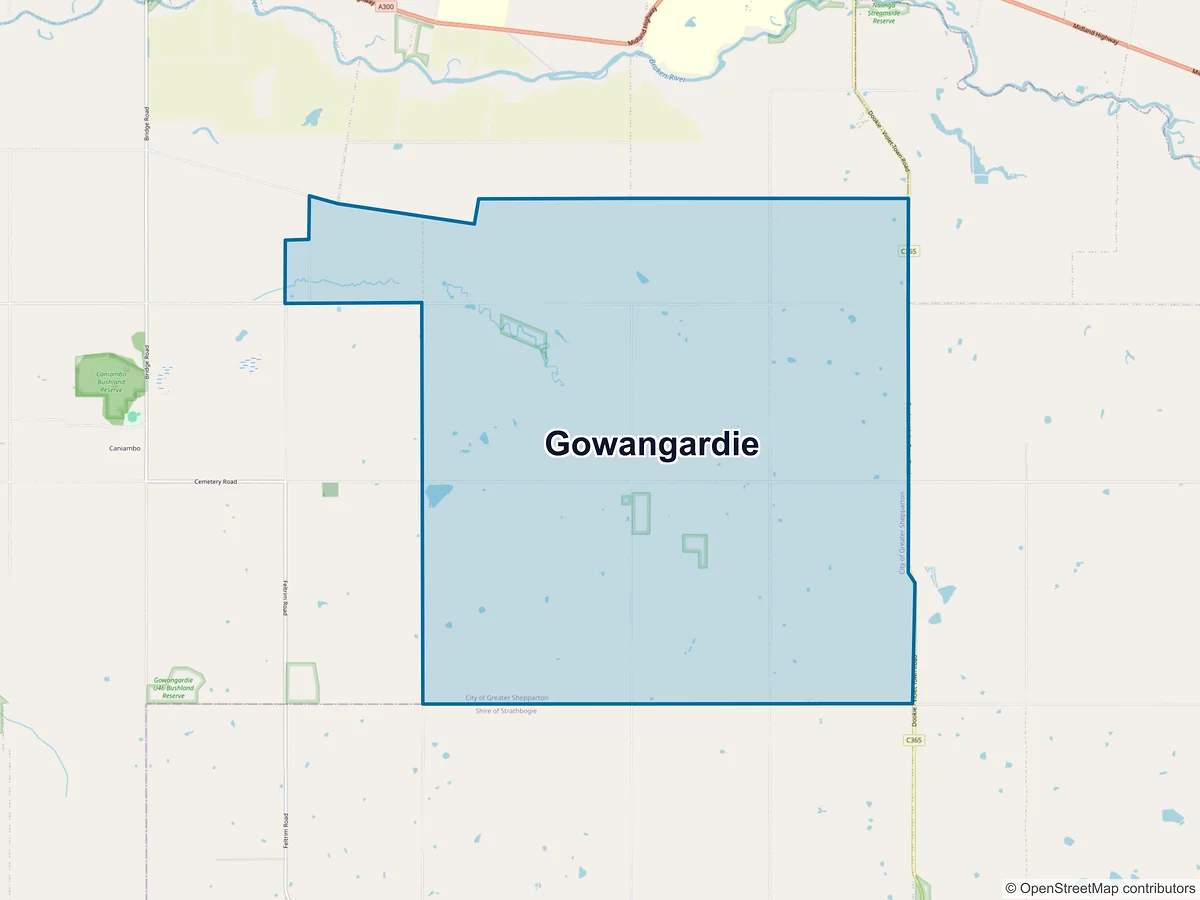 Map of Gowangardie, VIC, Australia