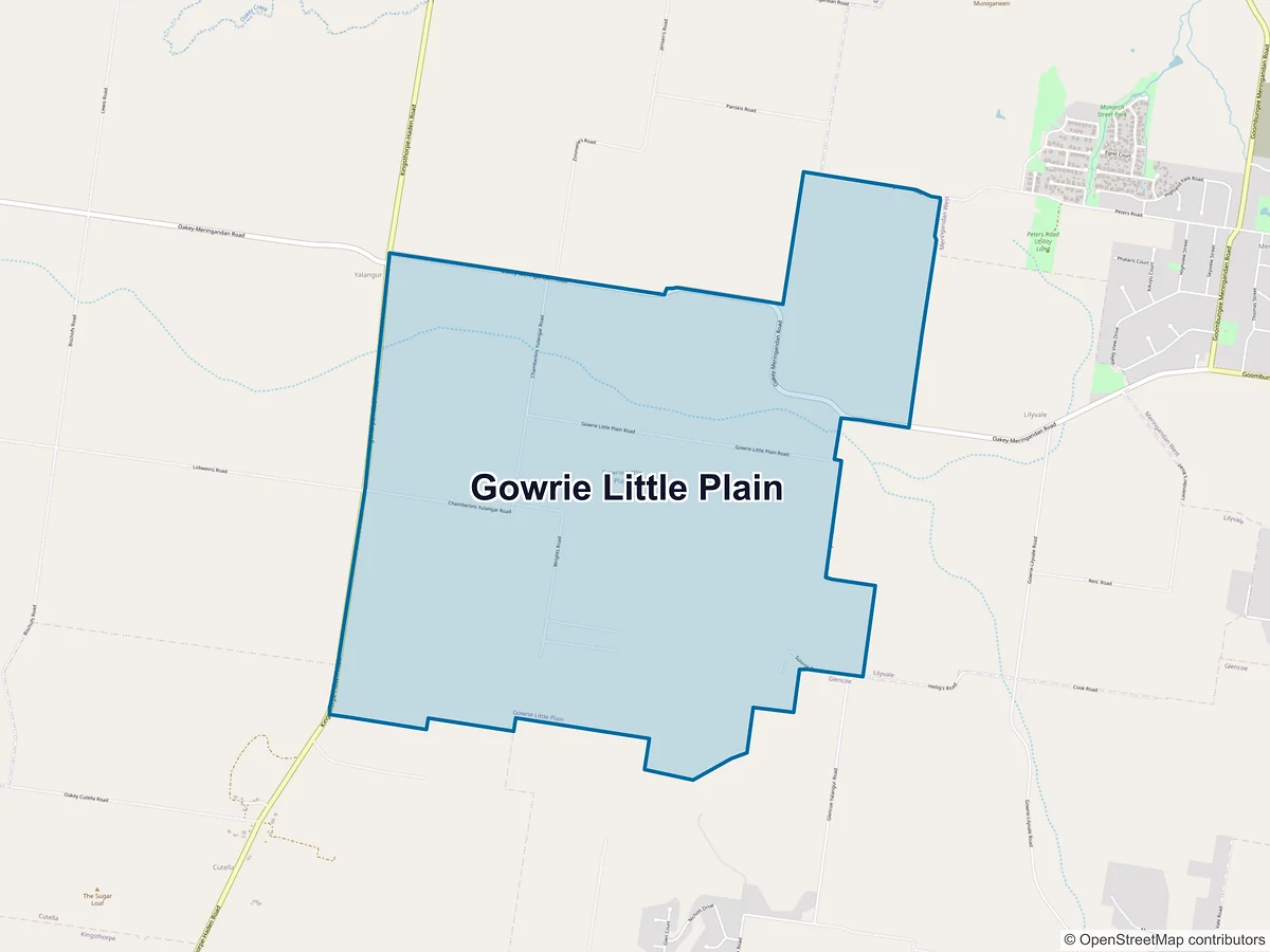 Map of Gowrie Little Plain, QLD, Australia