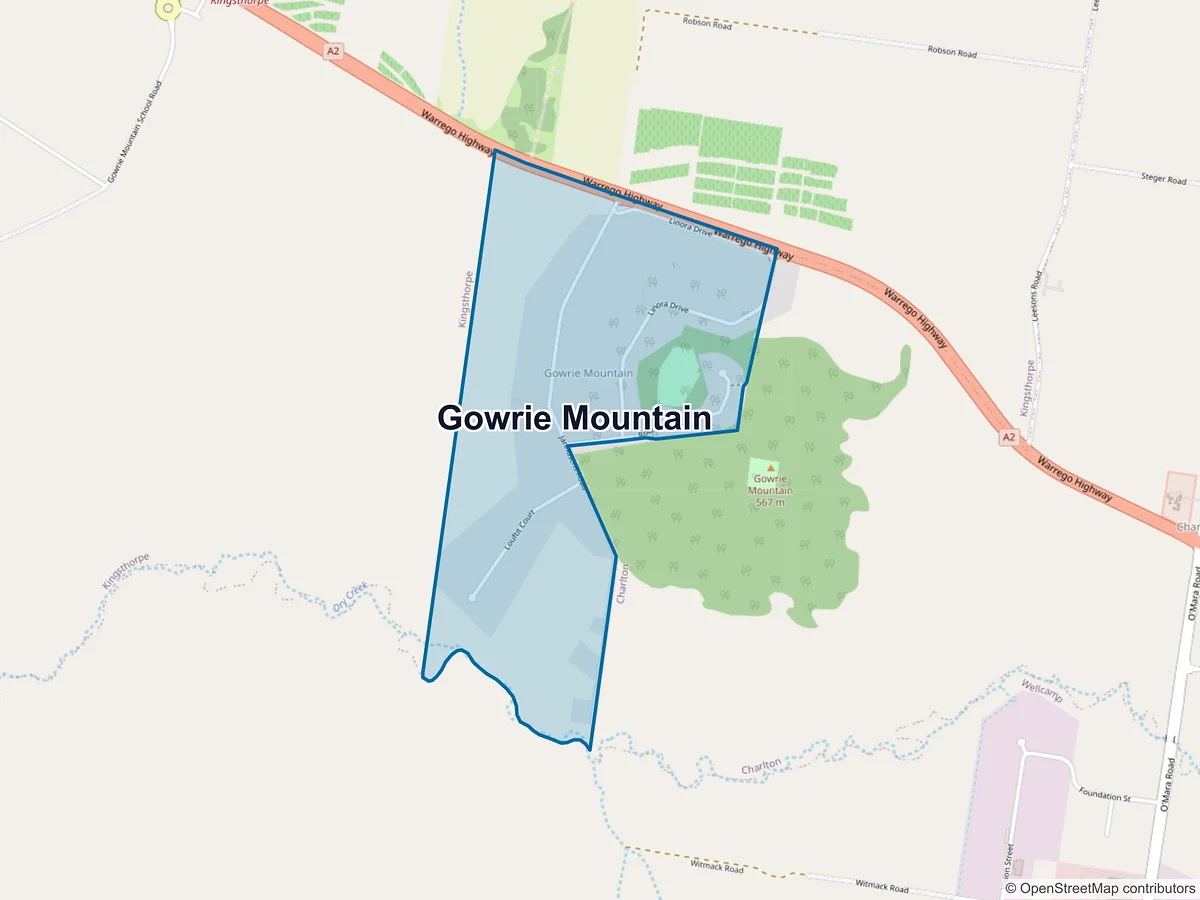 Map of Gowrie Mountain, QLD, Australia