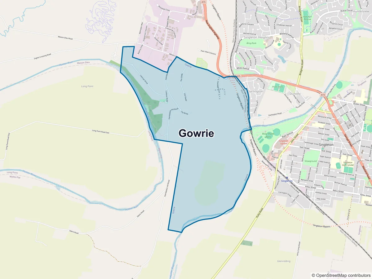 Map of Gowrie, NSW, Australia