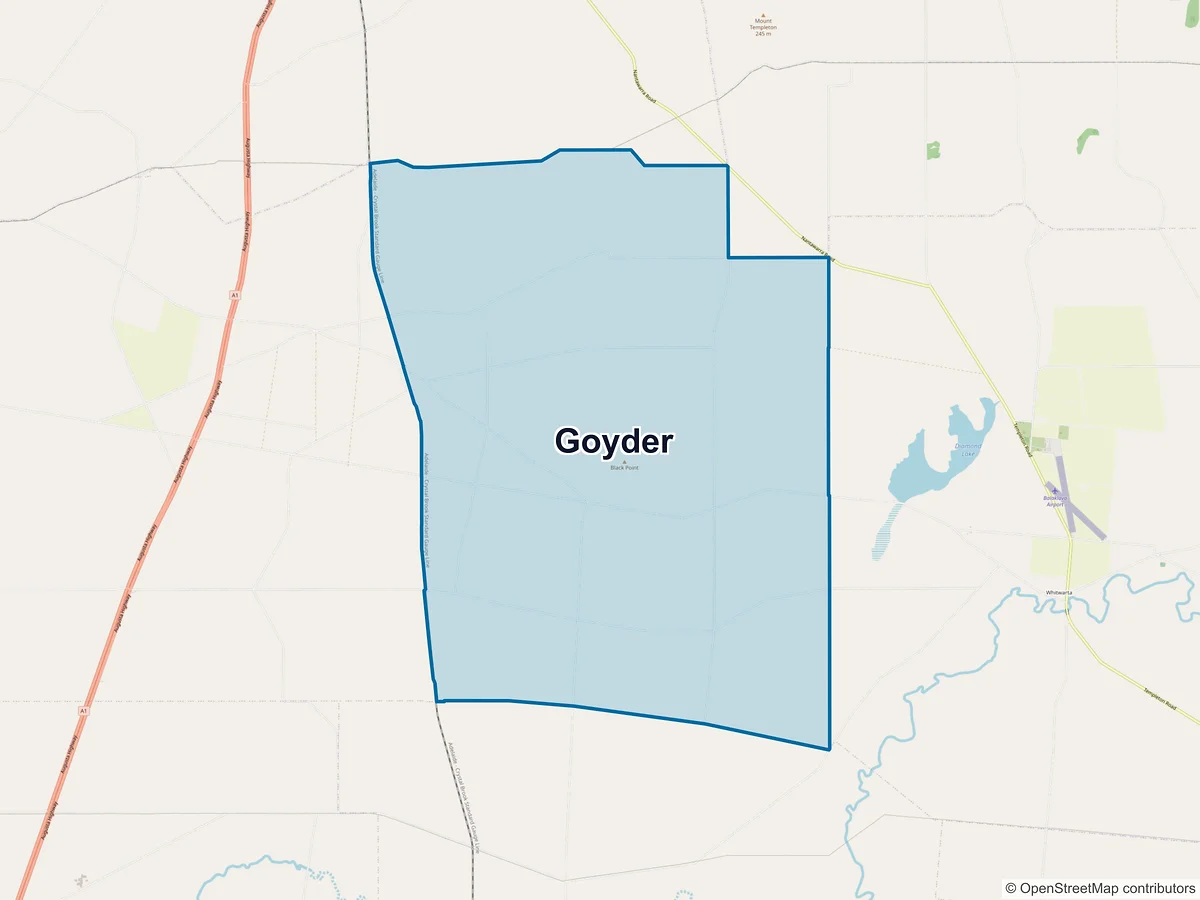 Map of Goyder, SA, Australia