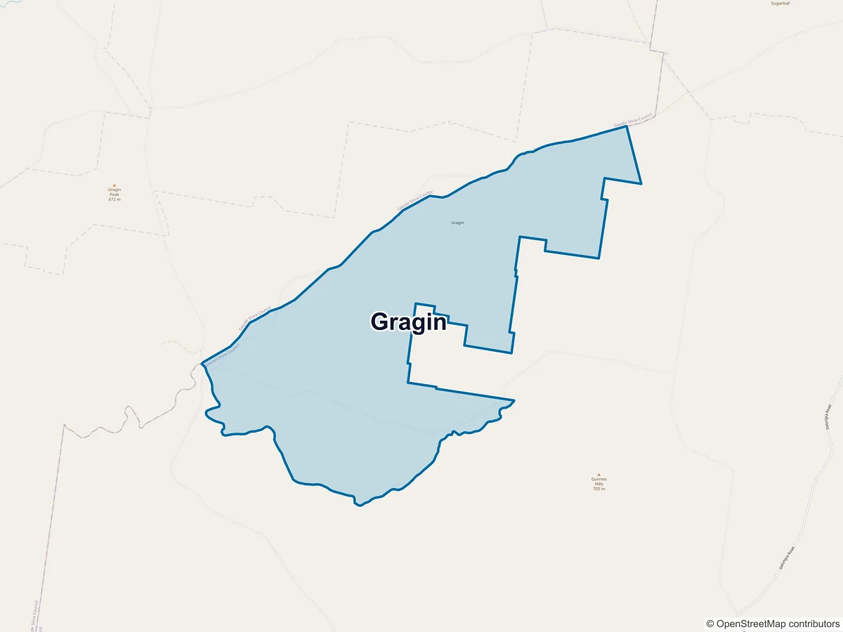 Map of Gragin, NSW, Australia