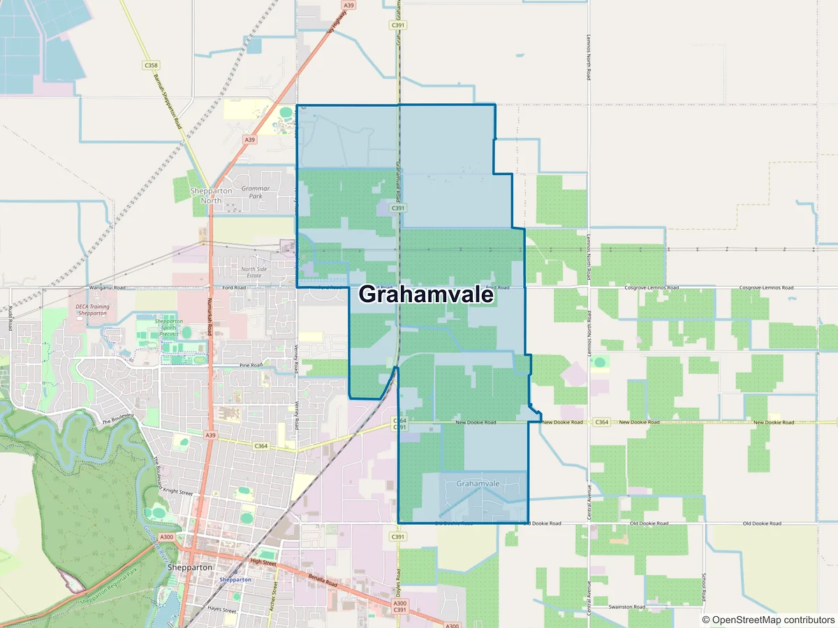 Map of Grahamvale, VIC, Australia