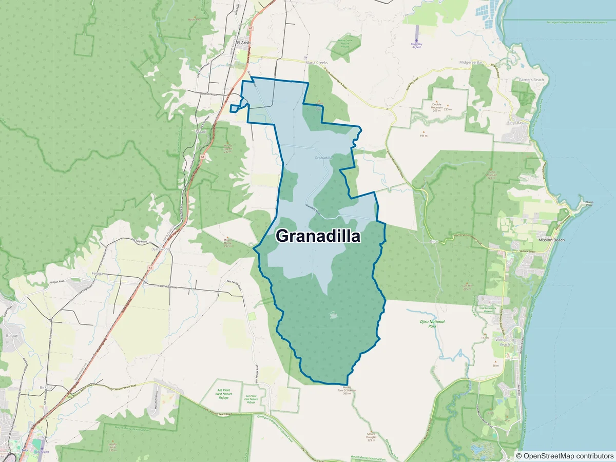 Map of Granadilla, QLD, Australia