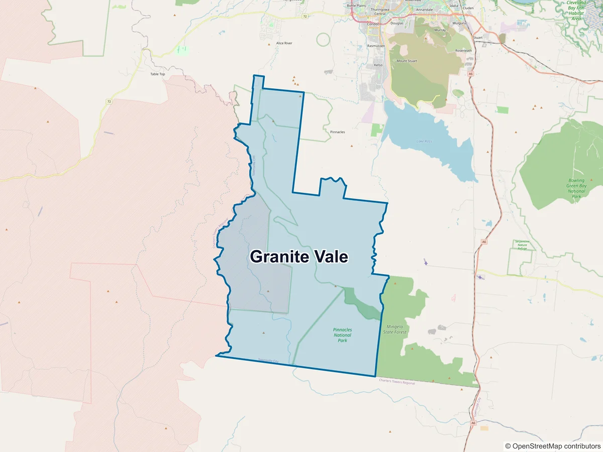 Map of Granite Vale, QLD, Australia