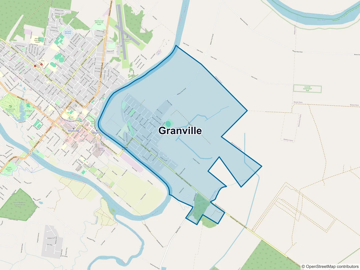 Map of Granville, QLD, Australia