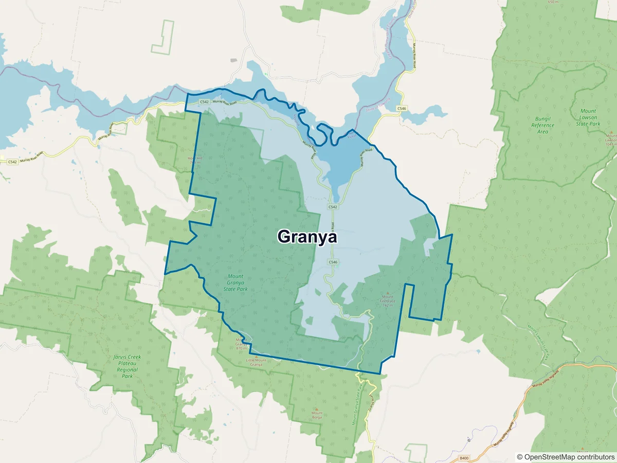 Map of Granya, VIC, Australia