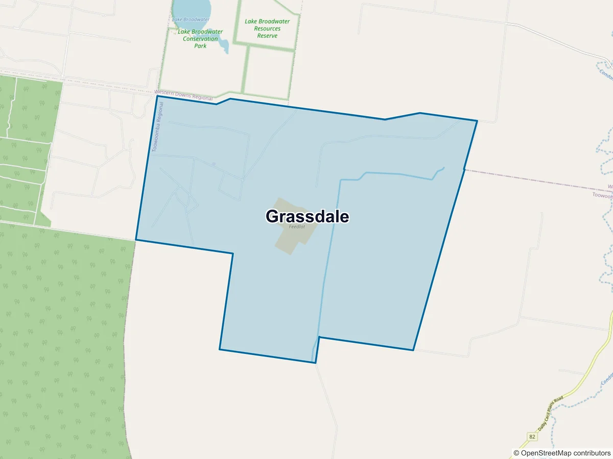 Map of Grassdale, QLD, Australia