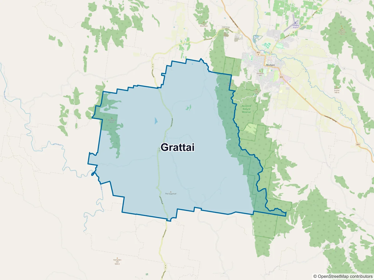 Map of Grattai, NSW, Australia