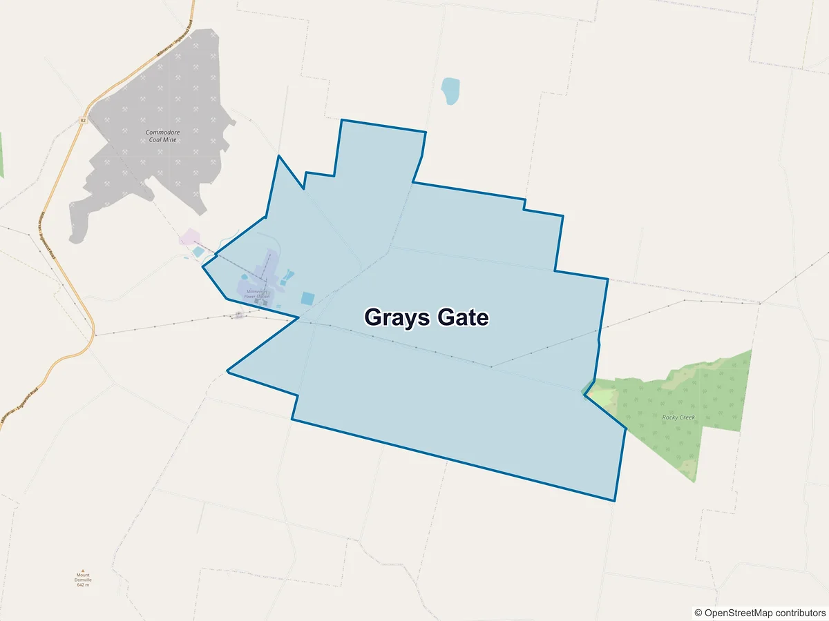 Map of Grays Gate, QLD, Australia