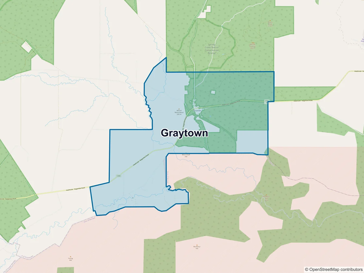 Map of Graytown, VIC, Australia