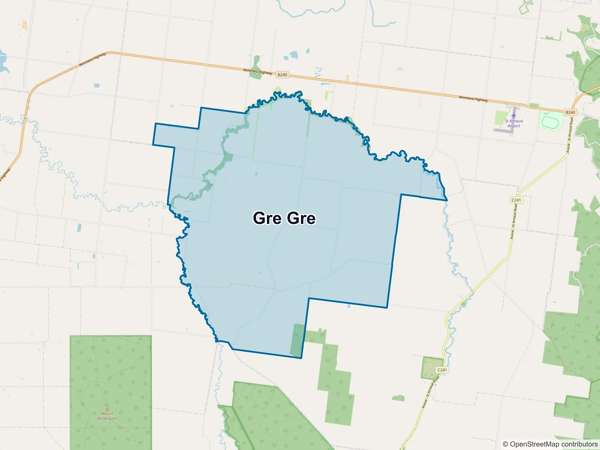 Map of Gre Gre, VIC, Australia