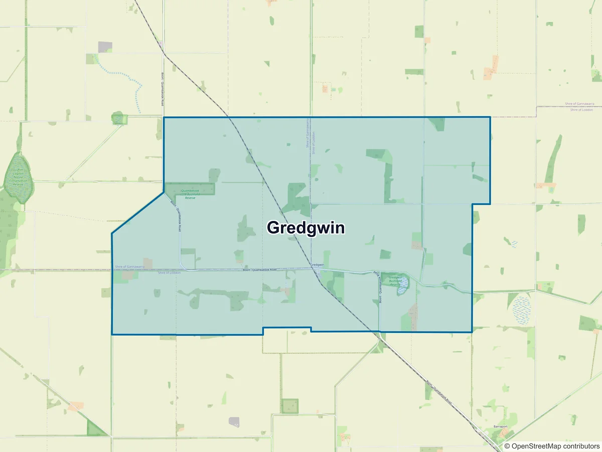 Map of Gredgwin, VIC, Australia