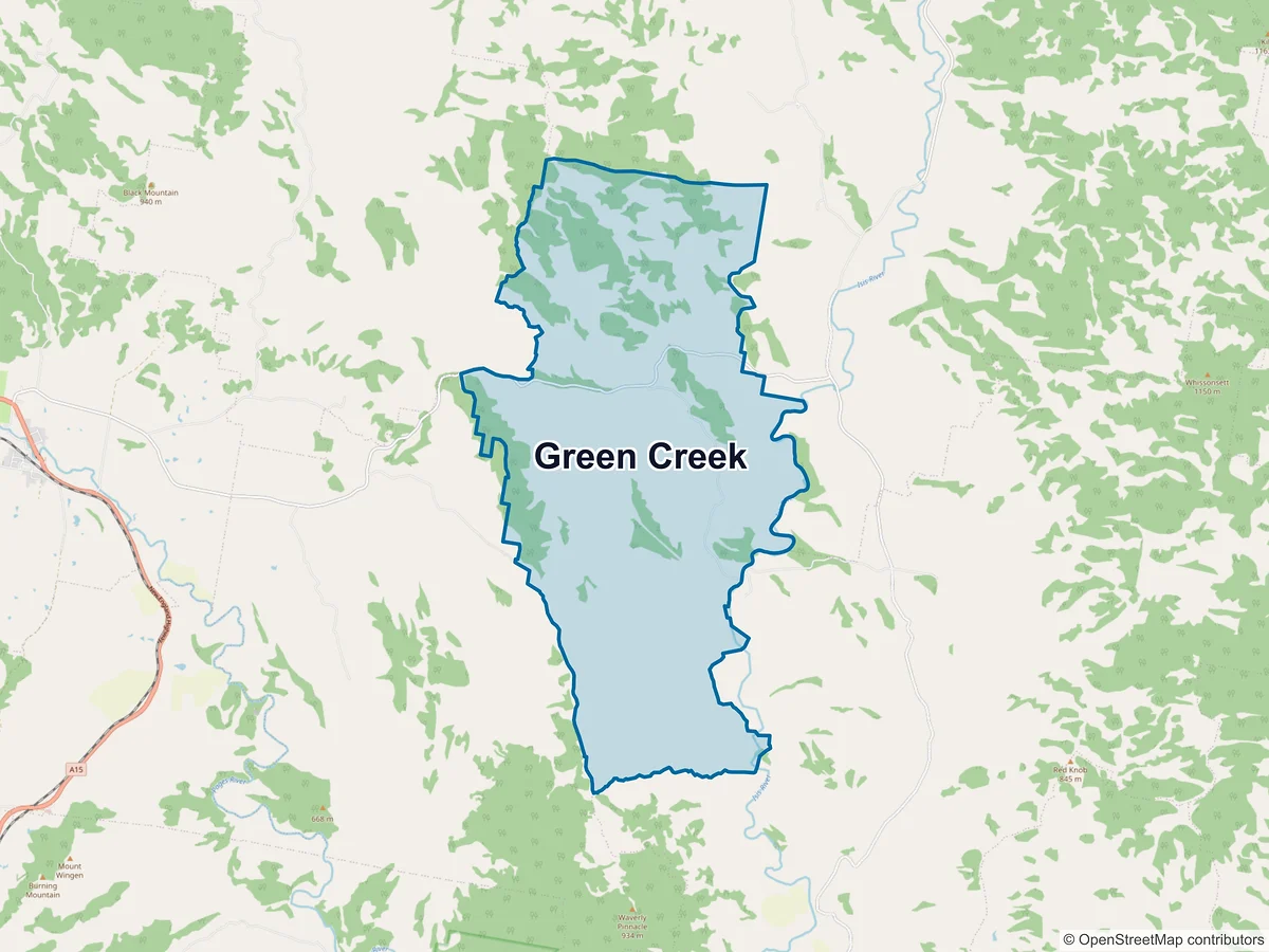 Map of Green Creek, NSW, Australia