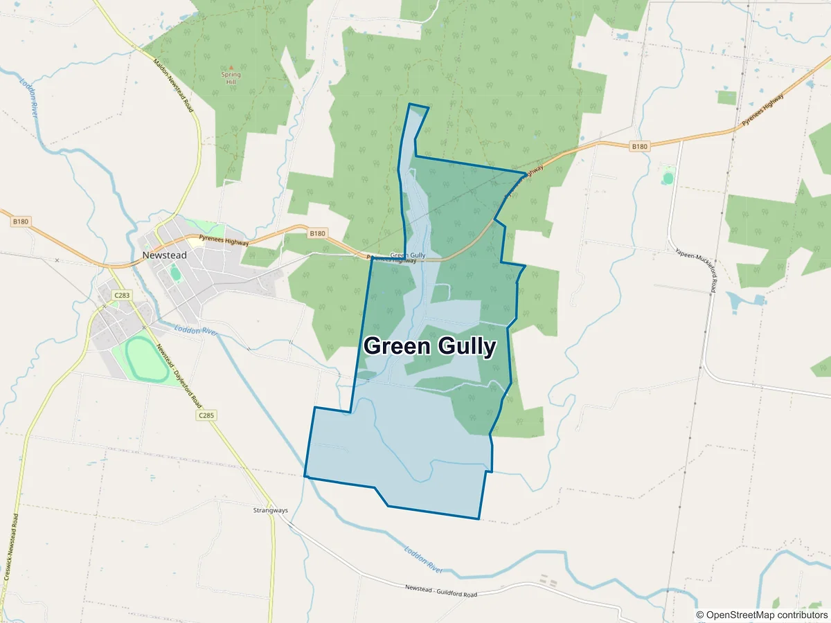 Map of Green Gully, VIC, Australia