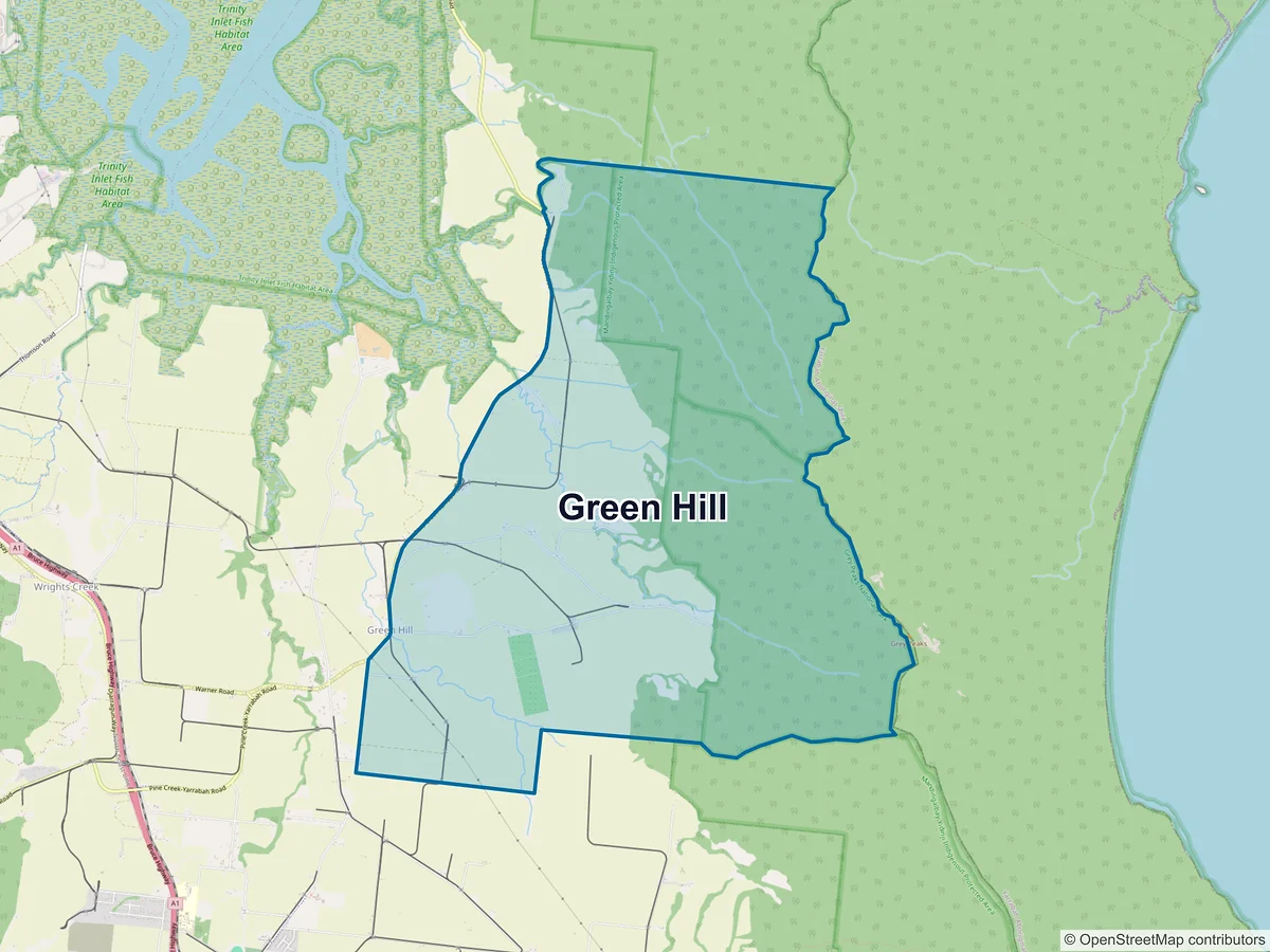 Map of Green Hill, QLD, Australia