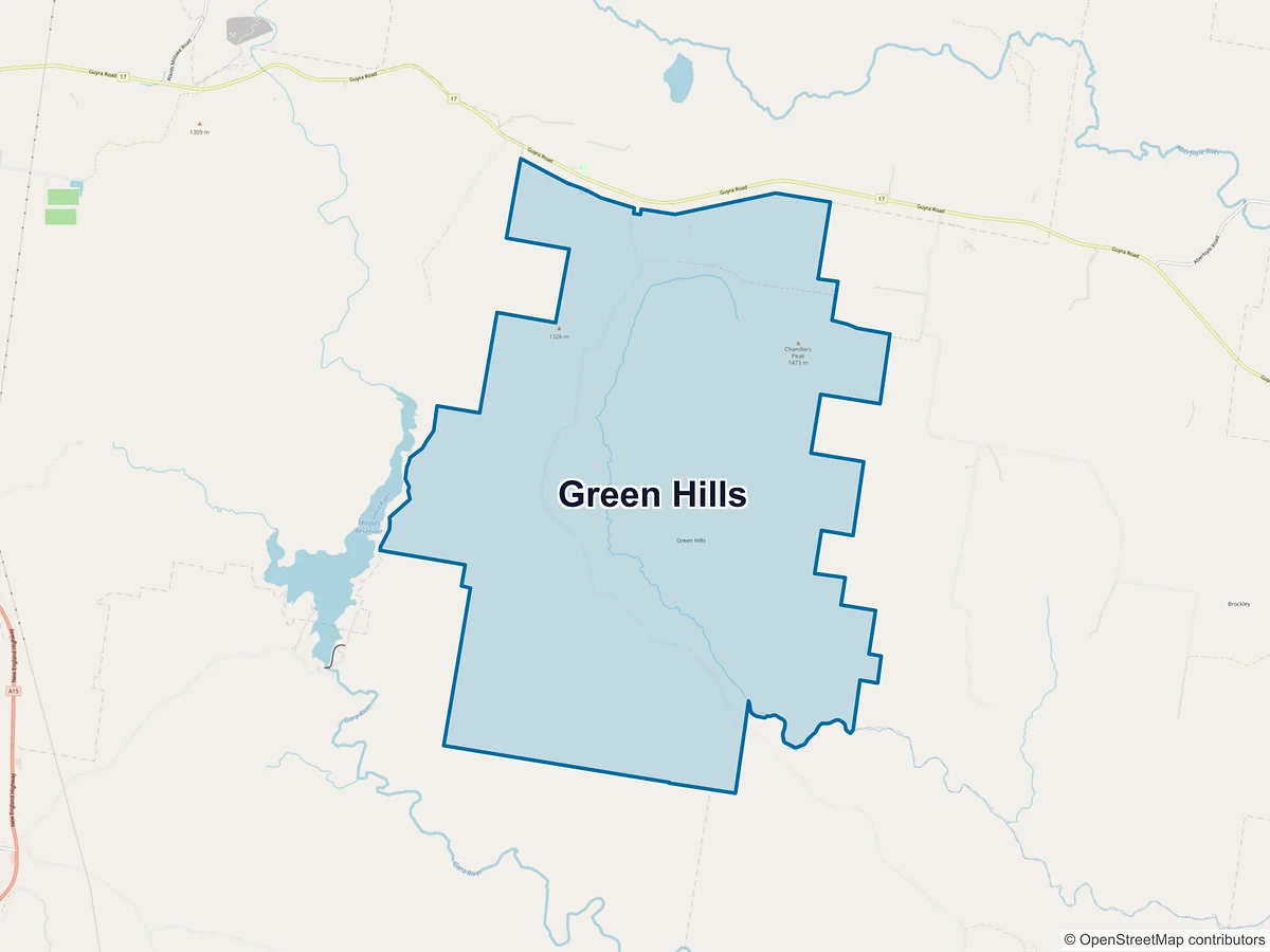 Map of Green Hills, NSW, Australia
