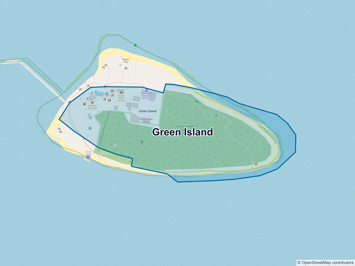 Map of Green Island, QLD, Australia