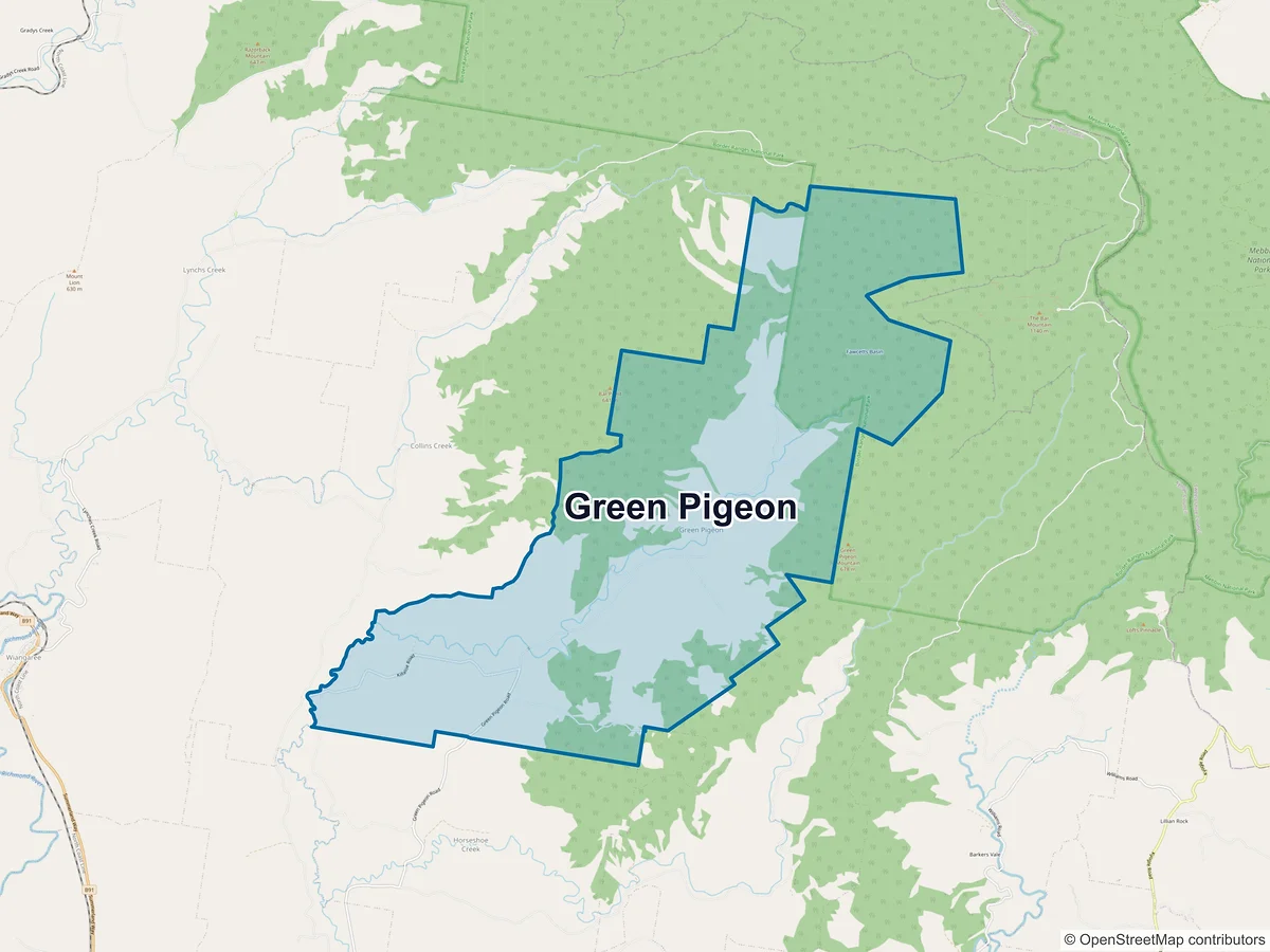 Map of Green Pigeon, NSW, Australia