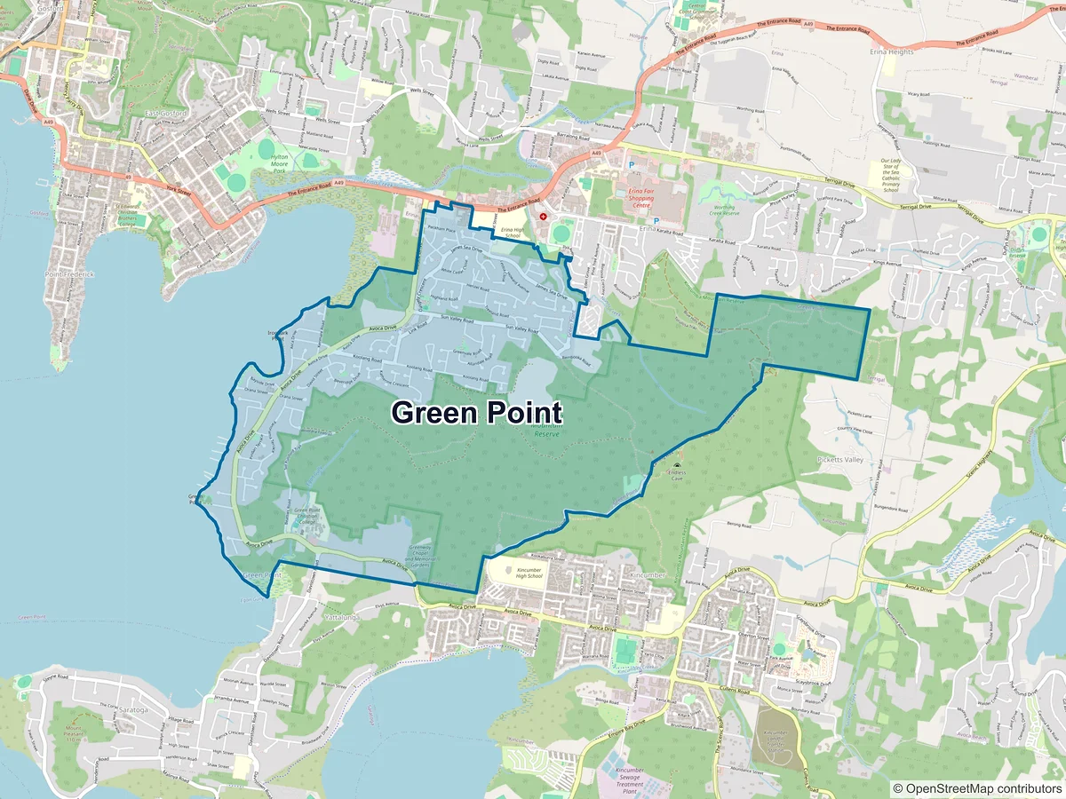 Map of Green Point, NSW, Australia
