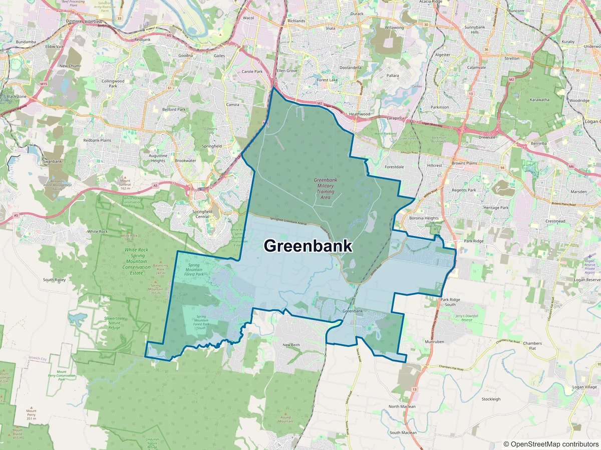 Map of Greenbank, QLD, Australia
