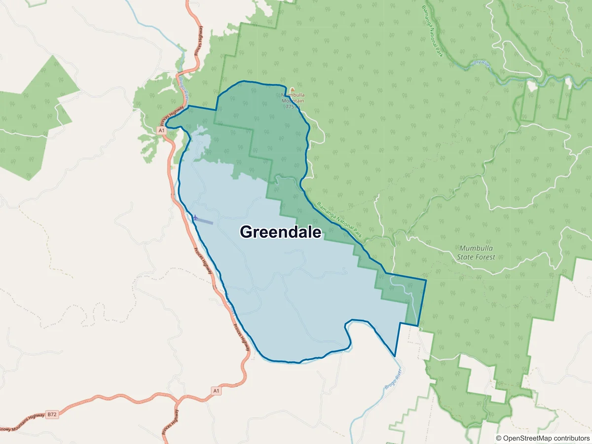 Map of Greendale, NSW, Australia