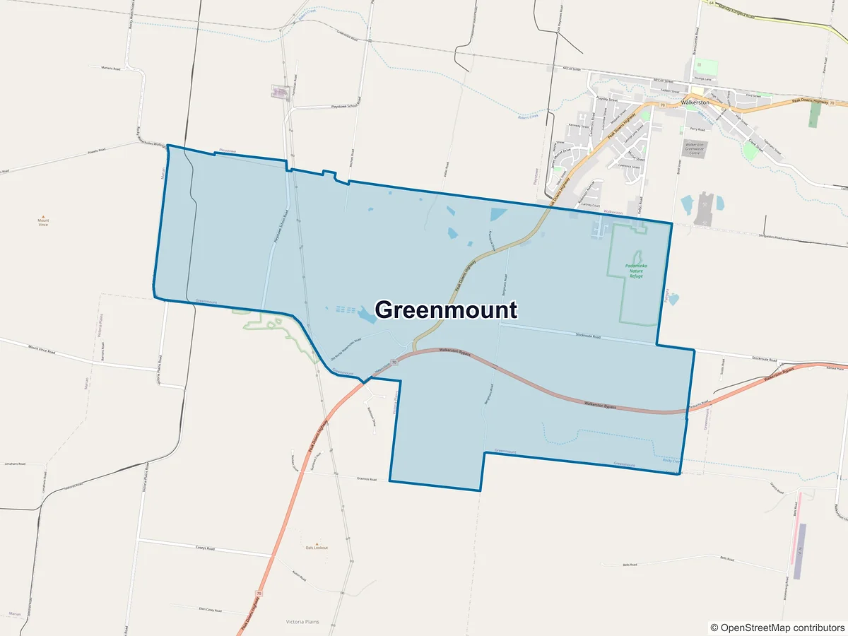 Map of Greenmount, QLD, Australia