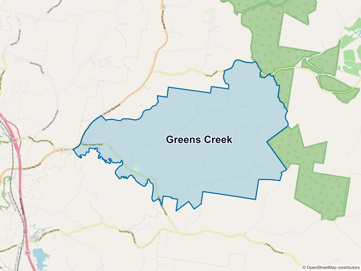 Map of Greens Creek, QLD, Australia