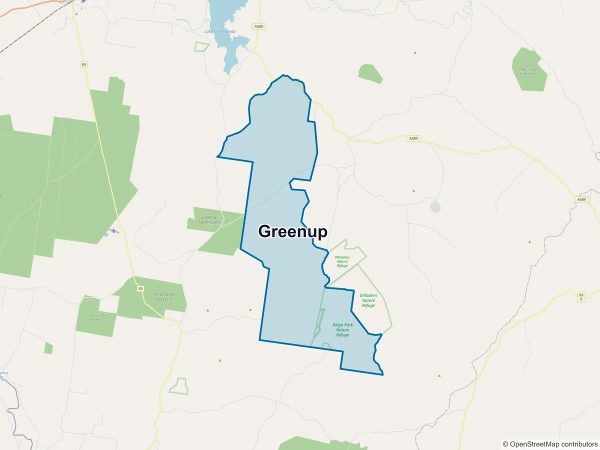 Map of Greenup, QLD, Australia