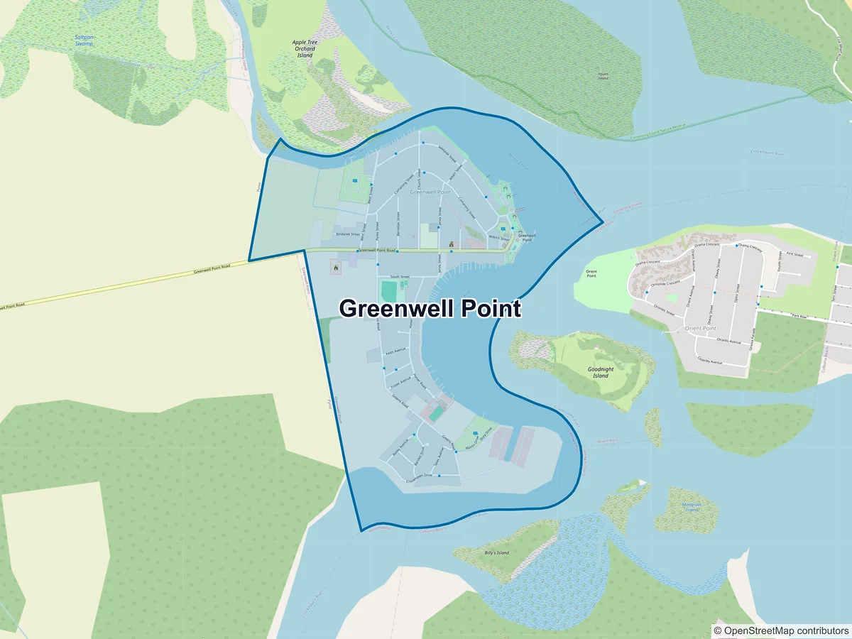 Map of Greenwell Point, NSW, Australia