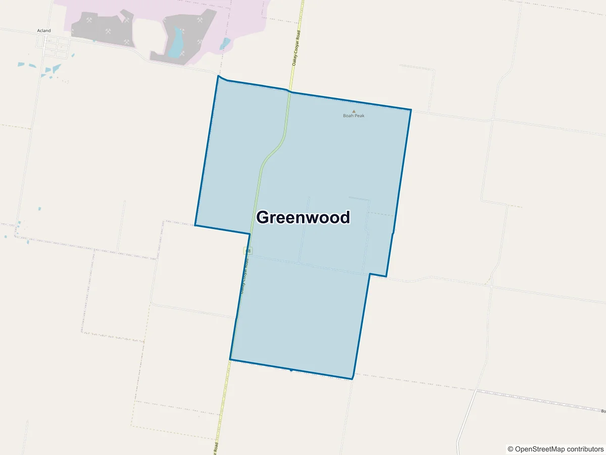 Map of Greenwood, QLD, Australia