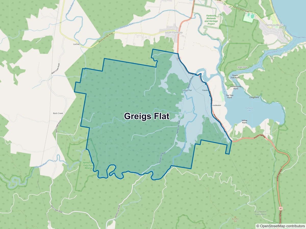 Map of Greigs Flat, NSW, Australia